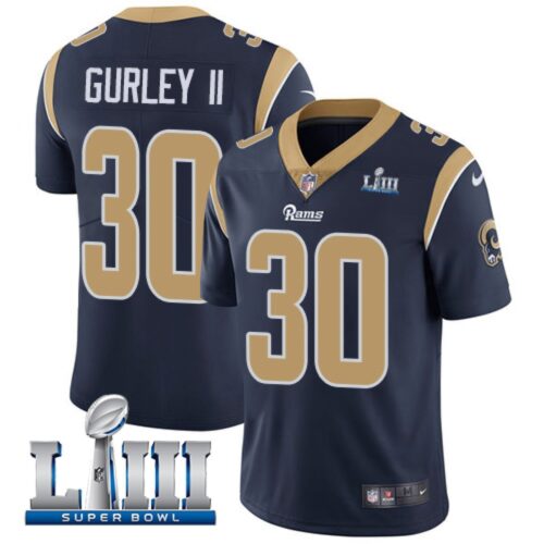 6861e4628818c_1 Men's Los Angeles Rams #30 Todd Gurley II Navy Blue Super Bowl LIII Vapor Untouchable Limited Stitched NFL Jersey