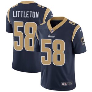 6861e4a47361c_1 Men's Los Angeles Rams #58 Cory Littleton Navy Vapor Untouchable Limited NFL Stitched Jersey