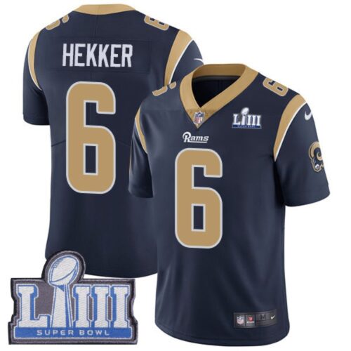 6861e4a9129b8_1 Men's Los Angeles Rams #6 Johnny Hekker Navy Blue Super Bowl LIII Vapor Untouchable Limited Stitched NFL Jersey