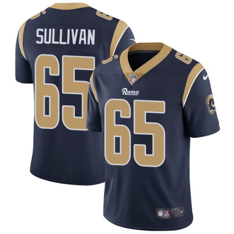 6861e4b373cbb_1 Men's Los Angeles Rams #65 John Sullivan Navy Blue Vapor Untouchable Limited Stitched NFL Jersey