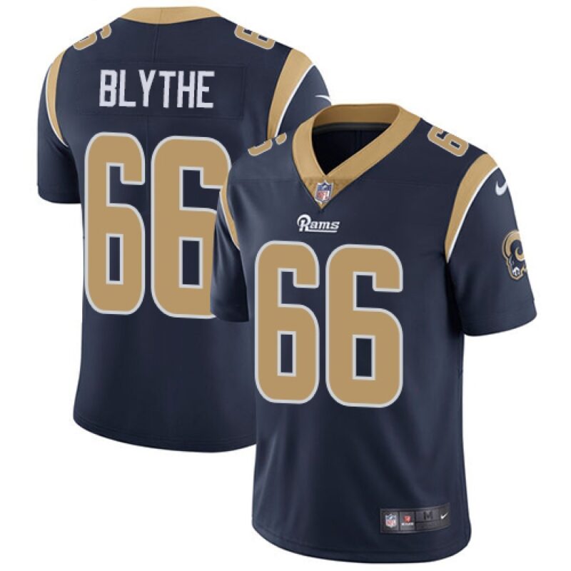 6861e4ba1ebb7_1 Men's Los Angeles Rams #66 Austin Blythe Navy Blue Vapor Untouchable Limited Stitched NFL Jersey