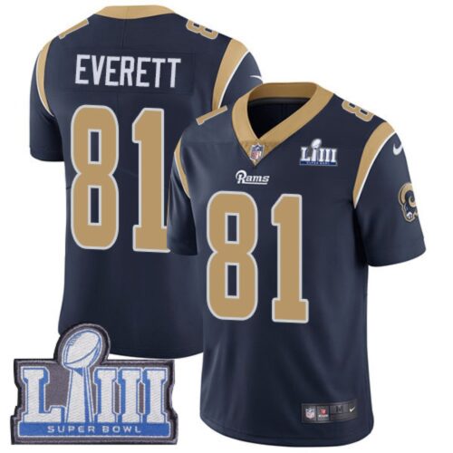 6861e4d173fe9_1 Men's Los Angeles Rams #81 Gerald Everett Navy Blue Super Bowl LIII Vapor Untouchable Limited Stitched NFL Jersey