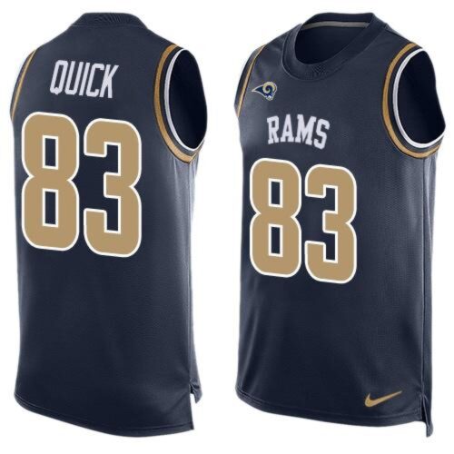 6861e4d4c371d_1 Rams #83 Brian Quick Navy Blue Team Color Men's Stitched NFL Limited Tank Top Jersey