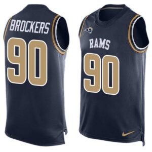 6861e4d81d9af_1 Rams #90 Michael Brockers Navy Blue Team Color Men's Stitched NFL Limited Tank Top Jersey