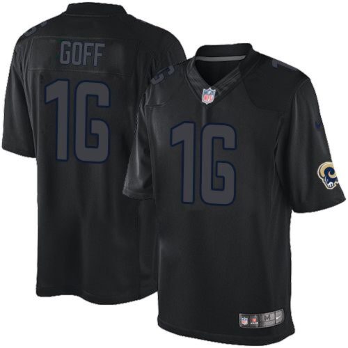 6861e54a23247_1 Rams #16 Jared Goff Black Men's Stitched NFL Impact Limited Jersey