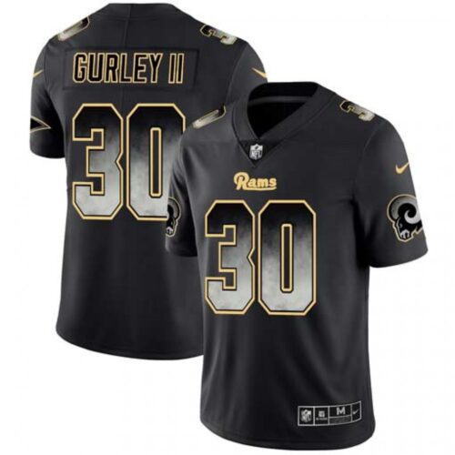 6861e564a9184_1 Men's Los Angeles Rams #30 Todd Gurley II Black 2019 Smoke Fashion Limited Stitched NFL Jersey