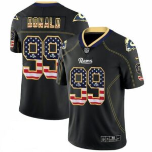 6861e5908542e_1 Men's Los Angeles Rams #99 Aaron Donald 2018 Black USA Flag Color Rush Limited Fashion NFL Stitched Jersey