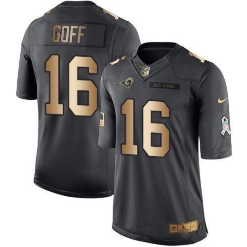 6861e5add8880_1 Rams #16 Jared Goff Black Men's Stitched NFL Limited Gold Salute To Service Jersey