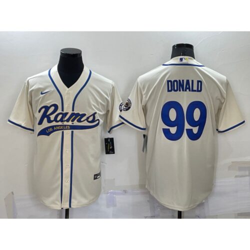 6861e601ab0f8_1 Men's Los Angeles Rams #99 Aaron Donald Bone Cool Base Stitched Baseball Jersey