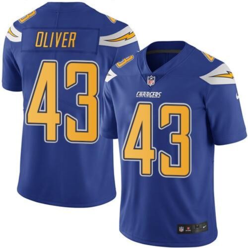 6861e61b2e19b_1 Chargers #43 Branden Oliver Electric Blue Men's Stitched NFL Limited Rush Jersey