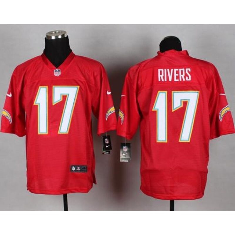 6861e66e92c87_1 Chargers #17 Philip Rivers Red Men's Stitched NFL Elite QB Practice Jersey
