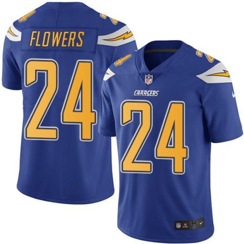 6861e8da59b5d_1 Chargers #24 Brandon Flowers Electric Blue Men's Stitched NFL Limited Rush Jersey