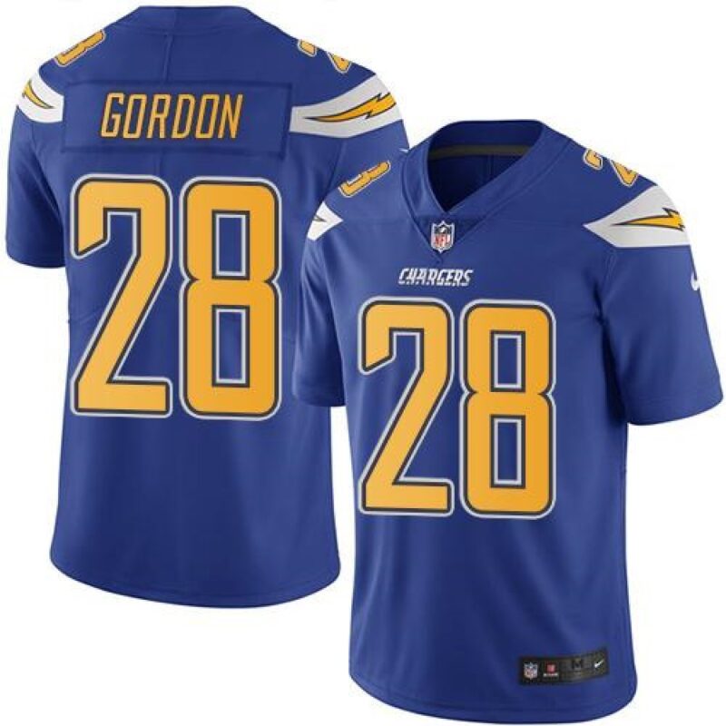 6861e8f250185_1 Chargers #28 Melvin Gordon Electric Blue Men's Stitched NFL Limited Rush Jersey