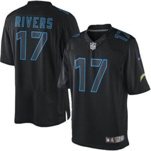 6861e9f9825de_1 Chargers #17 Philip Rivers Black Men's Stitched NFL Impact Limited Jersey