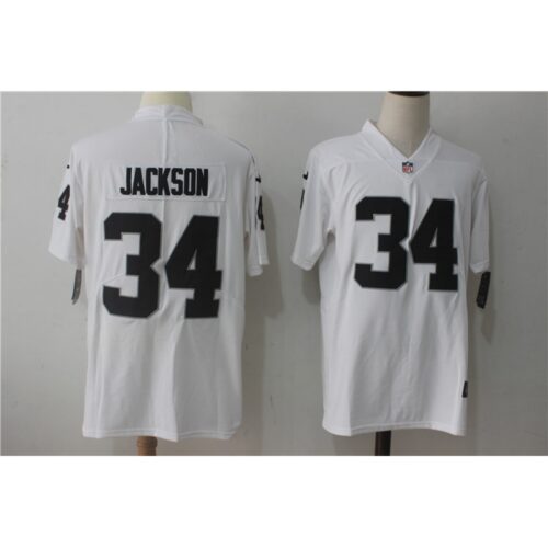 6861eaca5ecb2_1 Men's Oakland Raiders #34 Bo Jackson White Stitched NFL Vapor Untouchable Limited Jersey
