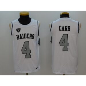 6861eaf028b39_1 Men's Oakland Raiders #4 Derek Carr White Stitched NFL Limited Rush Tank Top Jersey