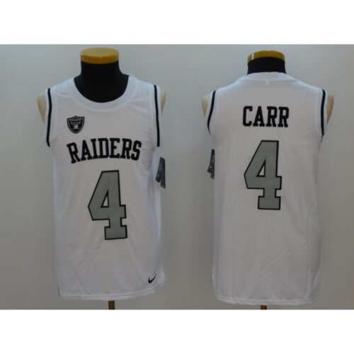 6861eaf028b39_1 Men's Oakland Raiders #4 Derek Carr White Stitched NFL Limited Rush Tank Top Jersey