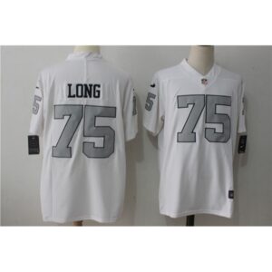 Men's  Oakland Raiders #75 Howie Long White Stitched NFL Limited Rush Jersey