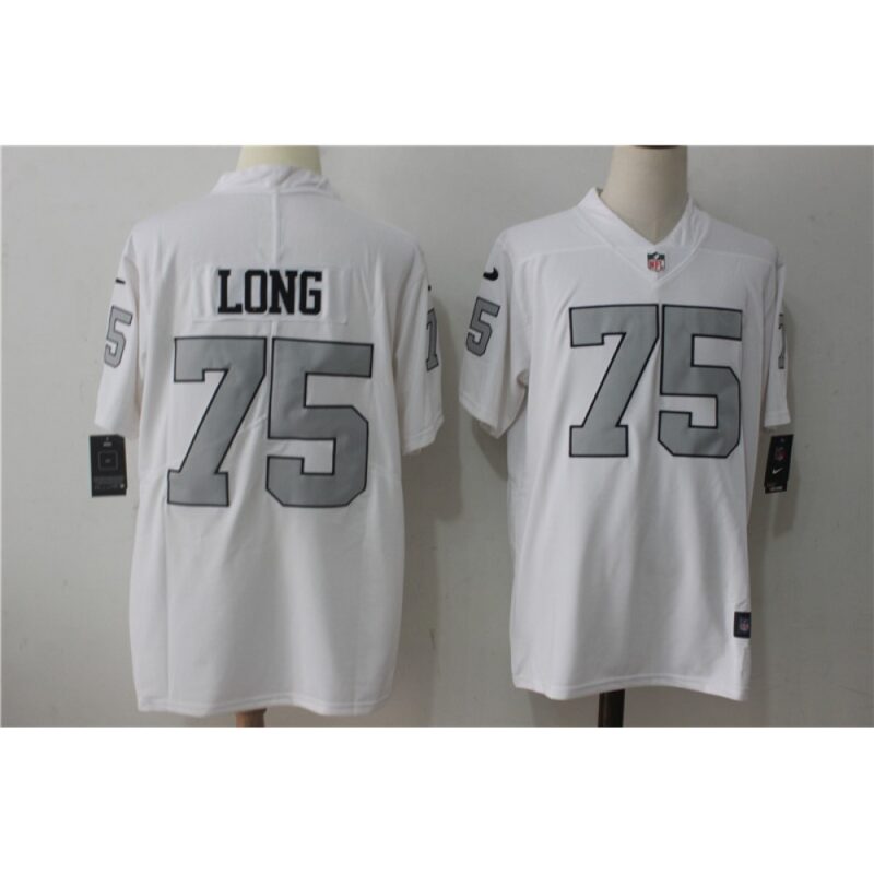 Men's  Oakland Raiders #75 Howie Long White Stitched NFL Limited Rush Jersey