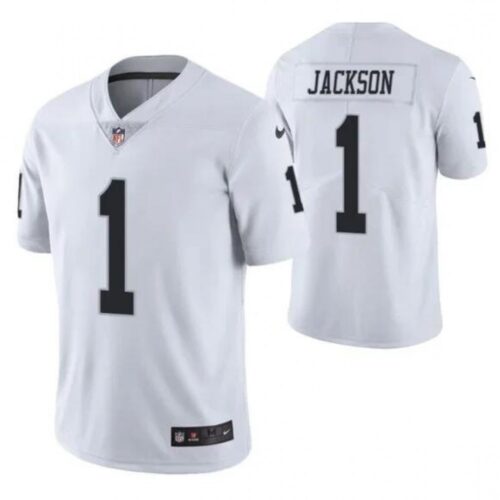 6861ec7a5e79b_1 Men's Las Vegas Raiders #1 DeSean Jackson White Vapor Limited Stitched Jersey