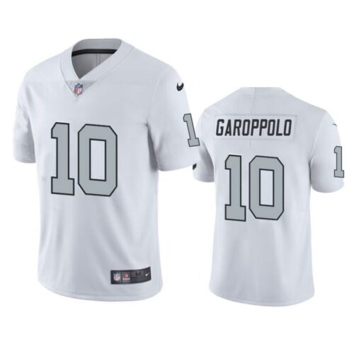 6861ec80c4fa0_1 Men's Las Vegas Raiders #10 Jimmy Garoppolo White Color Rush Limited Stitched Football Jersey