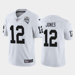 6861ec93b3d52_1 Men's Las Vegas Raiders #12 Zay Jones White 2020 Inaugural Season Vapor Limited Stitched Jersey