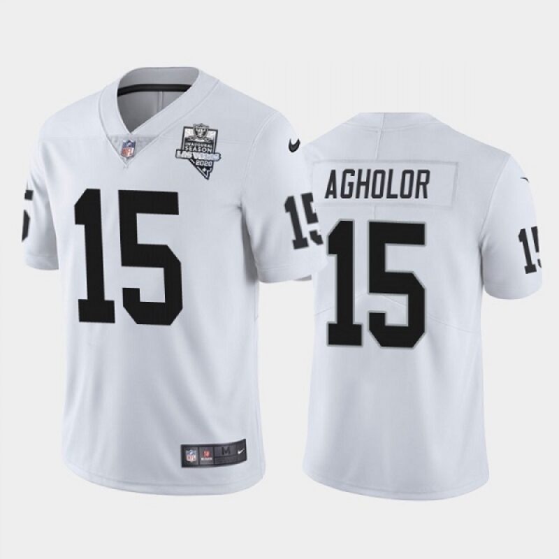 6861ecadf2cdc_1 Men's Las Vegas Raiders #15 Nelson Agholor White 2020 Inaugural Season Vapor Limited Stitched Jersey