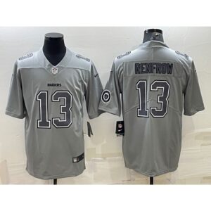 6861edcc48a8a_1 Men's Las Vegas Raiders #13 Hunter Renfrow Grey Atmosphere Fashion With Patch Stitched Jersey