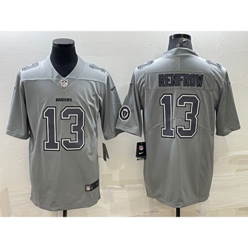 6861edcc48a8a_1 Men's Las Vegas Raiders #13 Hunter Renfrow Grey Atmosphere Fashion With Patch Stitched Jersey
