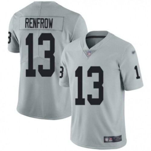 6861ee01a3a4a_1 Men's Las Vegas Raiders #13 Hunter Renfrow Grey Vapor Untouchable Limited Stitched NFL Jersey
