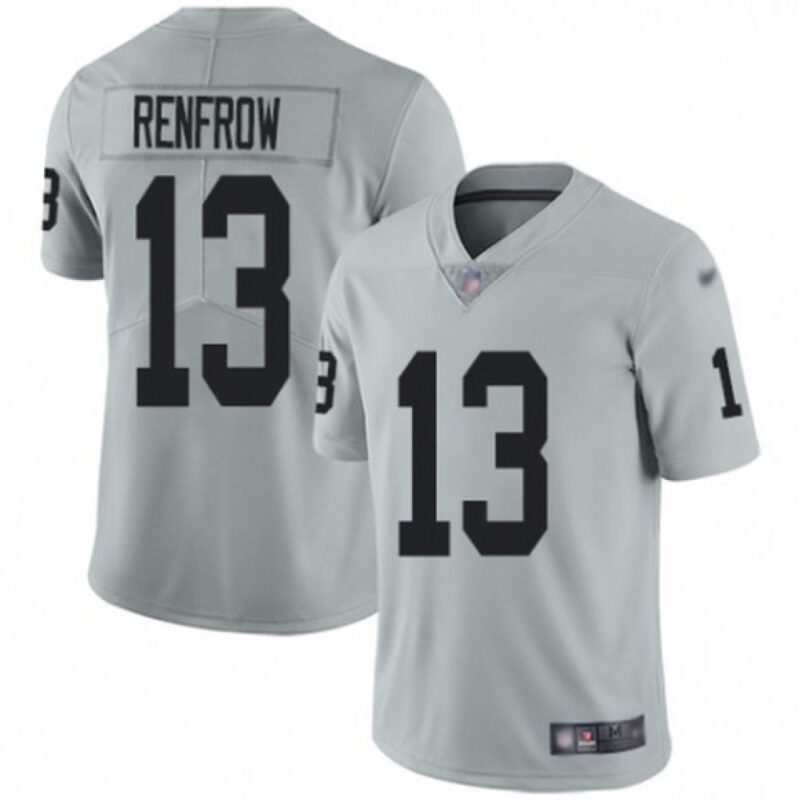 6861ee01a3a4a_1 Men's Las Vegas Raiders #13 Hunter Renfrow Grey Vapor Untouchable Limited Stitched NFL Jersey