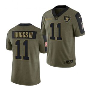 6861ee2295b5e_1 Men's Las Vegas Raiders #11 Henry Ruggs III 2021 Olive Salute To Service Limited Stitched Jersey