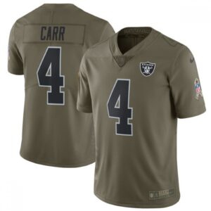 6861ee68de245_1 Men's Oakland Raiders #4 Derek Carr Olive Salute To Service Limited Stitched NFL Jersey