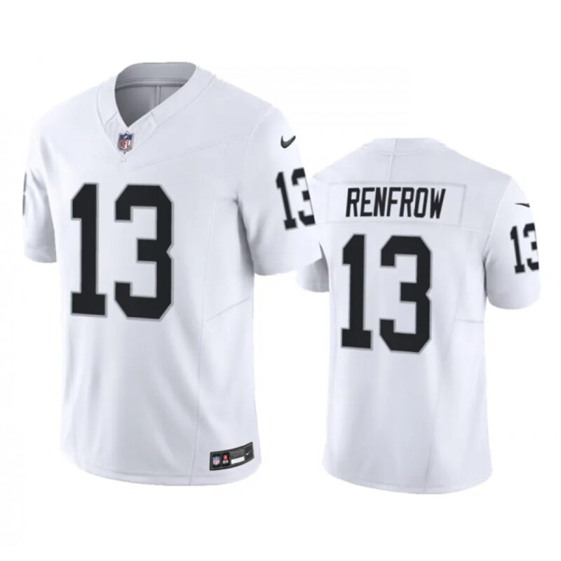 6861eec31a9a5_1 Men's Las Vegas Raiders #13 Hunter Renfrow White 2023 F.U.S.E Vapor Untouchable Stitched Football Jersey