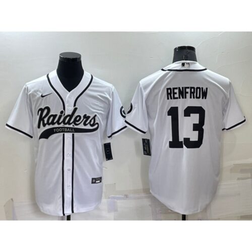 6861eecff008d_1 Men's Las Vegas Raiders #13 Hunter Renfrow White Cool Base Stitched Baseball Jersey