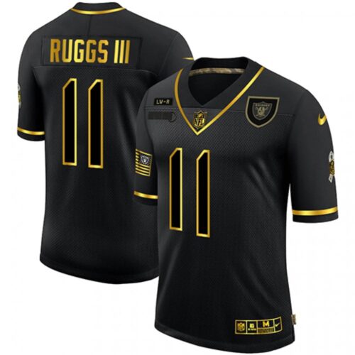 6861ef5cb8a27_1 Men's Las Vegas Raiders #11 Henry Ruggs III Black/Gold Salute To Service Limited Stitched Jersey