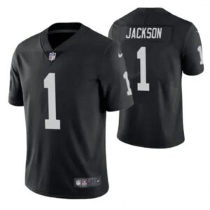 6861f06403d45_1 Men's Las Vegas Raiders #1 DeSean Jackson Black Vapor Limited Stitched Jersey