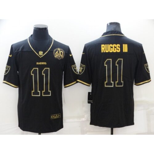 6861f07795db8_1 Men's Las Vegas Raiders #11 Henry Ruggs III Black/Gold With 60th Anniversary Patch Vapor Limited Stitched Jersey