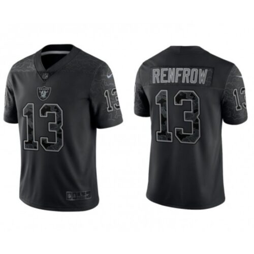 6861f0993b88c_1 Men's Las Vegas Raiders #13 Hunter Renfrow Black Reflective Limited Stitched Football Jersey