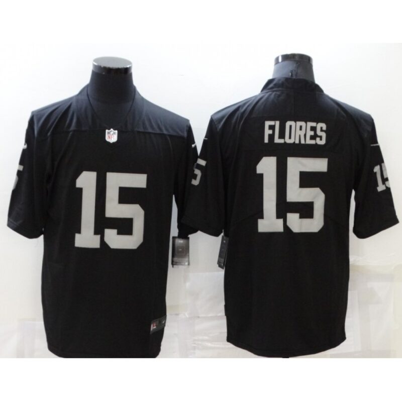 6861f0a9d7728_1 Men's Las Vegas Raiders #15 Tom Flores Black Vapor Untouchable Limited Stitched Football Jersey