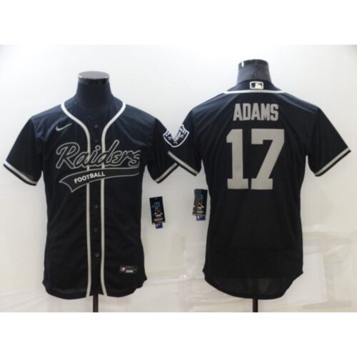 6861fe4921763_1 Men's Las Vegas Raiders #17 Davante Adams Black Flex Base Stitched Jersey