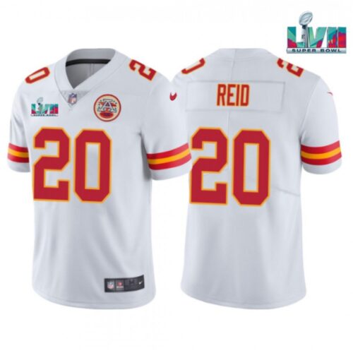 6861ff4f7b528_1 Men's Kansas City Chiefs #20 Justin Reid White Super Bowl LVII Patch Vapor Untouchable Limited Stitched Jersey