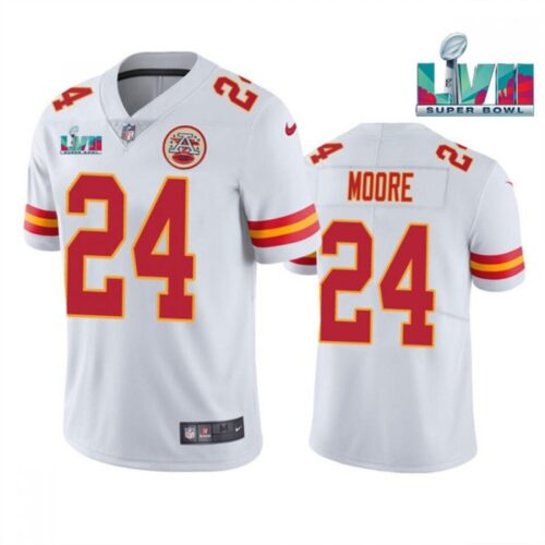 6861ff6a7074e_1 Men's Kansas City Chiefs #24 Skyy Moore White Super Bowl LVII Patch Vapor Untouchable Limited Stitched Jersey