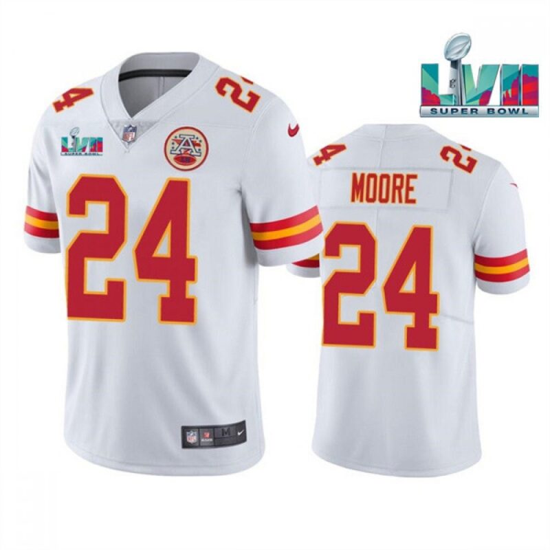 6861ff6a7074e_1 Men's Kansas City Chiefs #24 Skyy Moore White Super Bowl LVII Patch Vapor Untouchable Limited Stitched Jersey