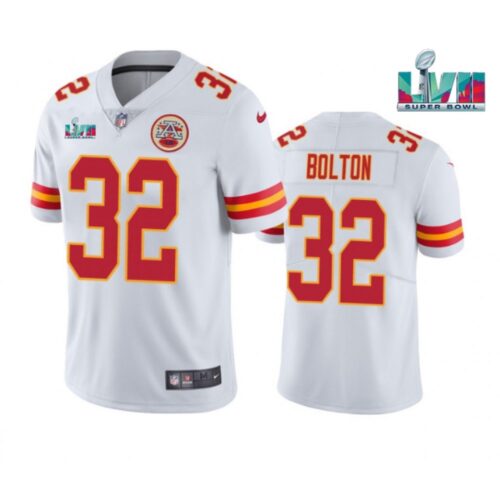 6861ff8fcc17b_1 Men's Kansas City Chiefs #32 Nick Bolton White Super Bowl LVII Patch Vapor Untouchable Limited Stitched Jersey