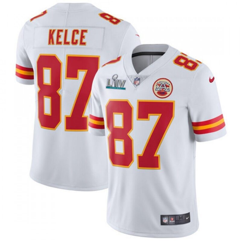 68620010c07d4_1 Men's Kansas City Chiefs #87 Travis Kelce Super Bowl LIV White Vapor Untouchable Limited Stitched NFL Jersey