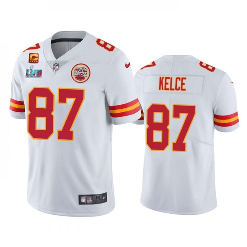 6862001bf0442_1 Men's Kansas City Chiefs #87 Travis Kelce White Super Bowl LVII Patch And 4-star C Patch Vapor Untouchable Limited Stitched Jersey