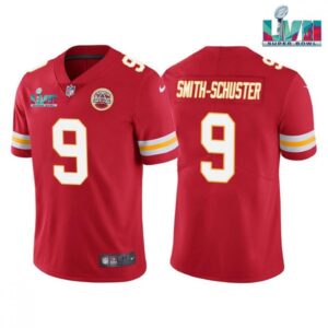 68620053e954f_1 Men's Kansas City Chiefs #9 JuJu Smith-Schuster Red Super Bowl LVII Patch Vapor Untouchable Limited Stitched Jersey