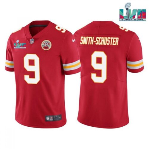 68620053e954f_1 Men's Kansas City Chiefs #9 JuJu Smith-Schuster Red Super Bowl LVII Patch Vapor Untouchable Limited Stitched Jersey