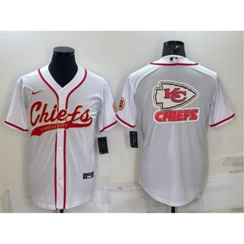 686200b574ea4_1 Men's Kansas City Chiefs White Team Big Logo With Patch Cool Base Stitched Baseball Jersey